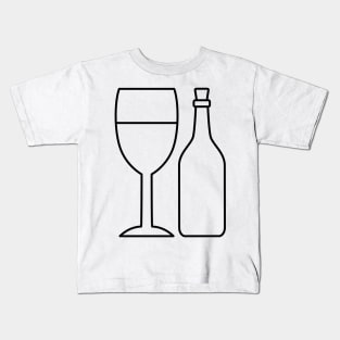 Wine Bottle Design Kids T-Shirt